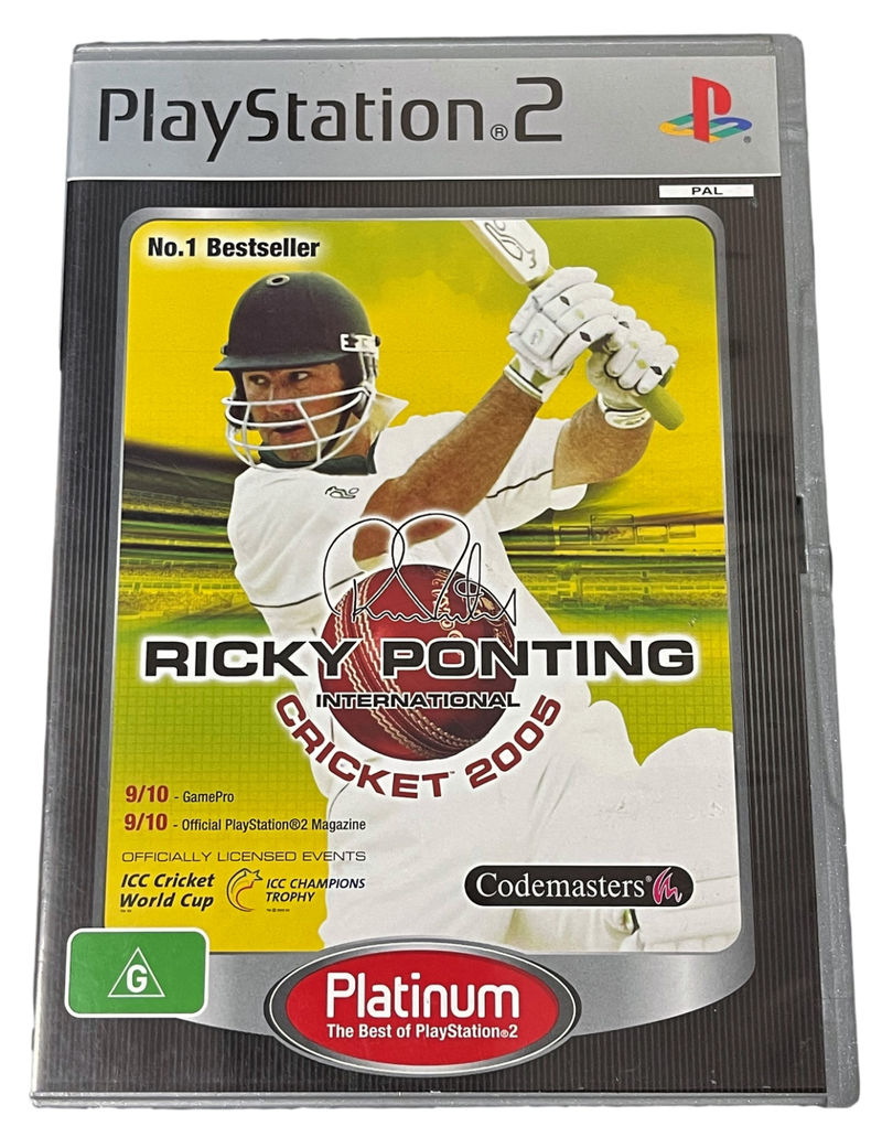 Ricky Ponting International Cricket 2005 PS2 (Platinum) PAL *No Manual* (Preowned)