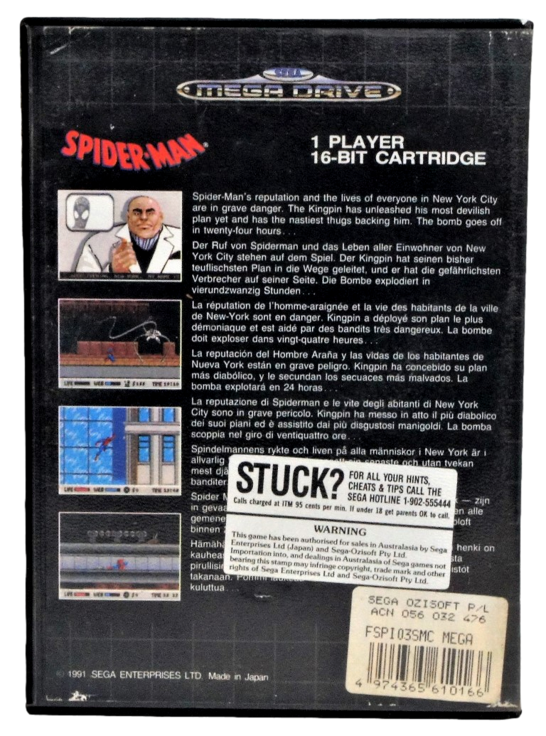 Spider-Man Sega Mega Drive *No Manual* (Pre-Owned)