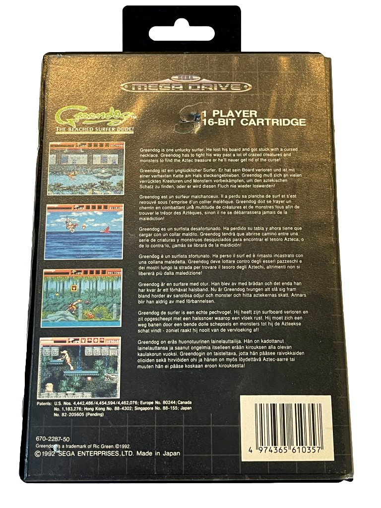 Greendog The Beached Surfer Dude Sega Mega Drive *Complete* (Pre-Owned)