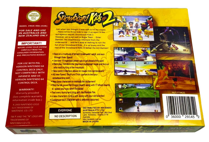 Snowboard Kids 2 Nintendo 64 N64 Boxed PAL *Complete* (Read Description) (Preowned)