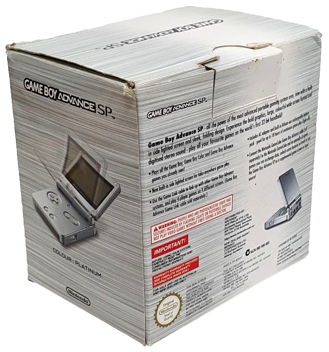 Nintendo Gameboy Advance SP Platinum AGS-001  Boxed (Preowned)