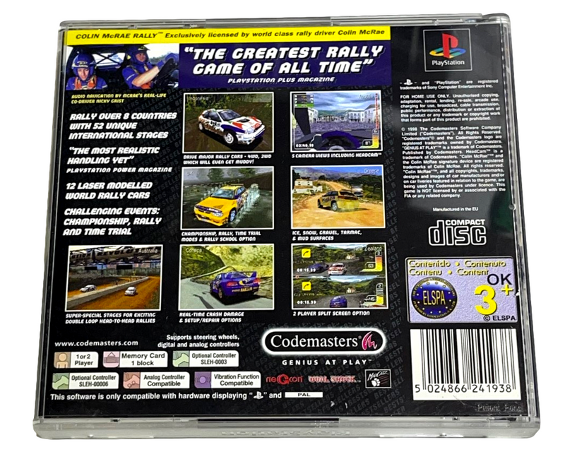 Colin McRae Rally PS1 PS2 PS3 PAL *Complete* (Preowned)