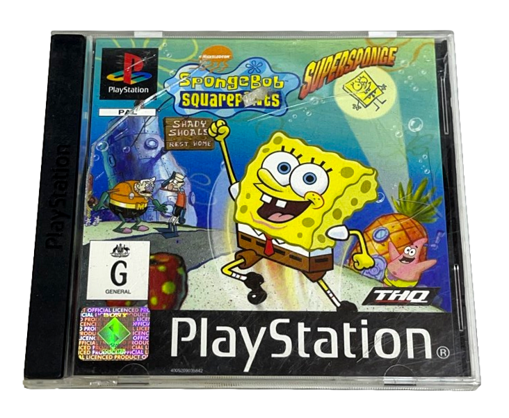 Spongebob Squarepants Supersponge PS1 PS2 PS3 PAL *No Manual* (Preowned)