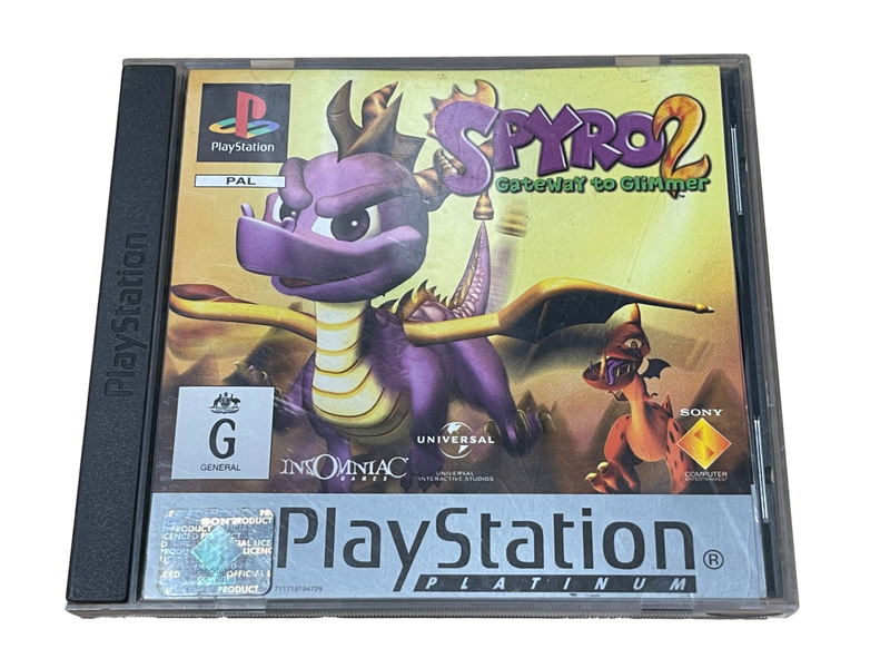 Spyro 2 Gateway to Glimmer PS1 PS2 PS3 (Platinum) PAL *Complete* (Pre-Owned)