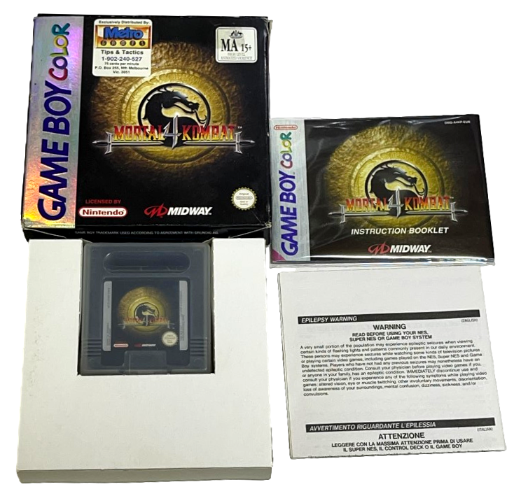 Mortal Kombat 4 Nintendo Gameboy Boxed *Complete* (Preowned)