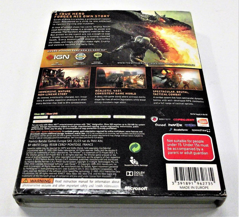 The Witcher 2: Assassins of Kings Enhanced Edition Boxed XBOX 360 PAL *Complete* (Pre-Owned)