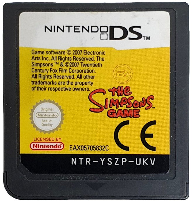 The Simpsons Game Nintendo DS 2DS 3DS Game *Cartridge Only* (Preowned)