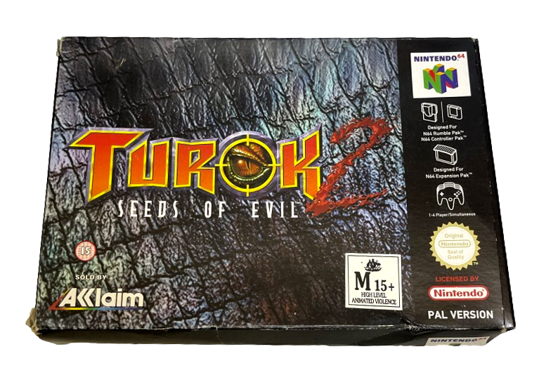 Turok 2 Seeds of Evil Nintendo 64 N64 Boxed PAL *Complete* (Preowned)