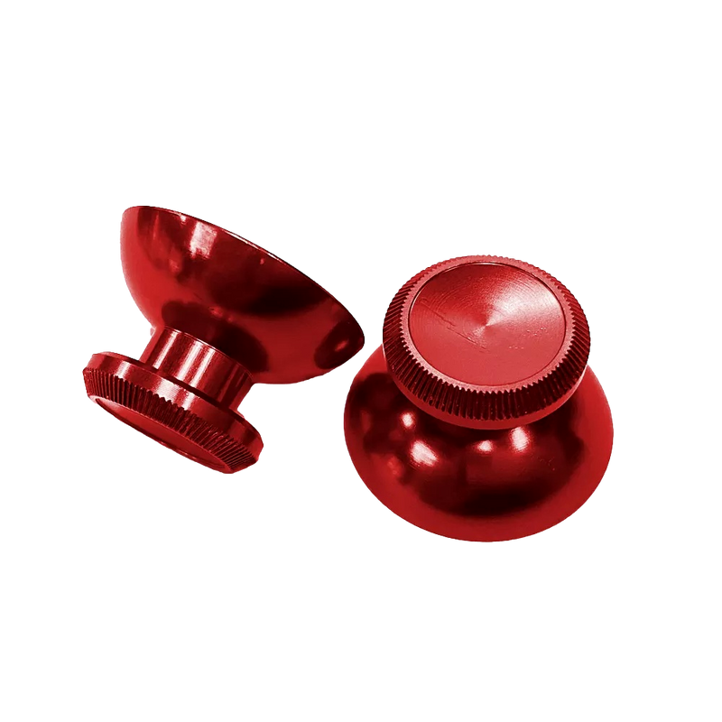 Pair of PS5 3D Rocker Metal Aluminum Caps Dual Sense Controller Red