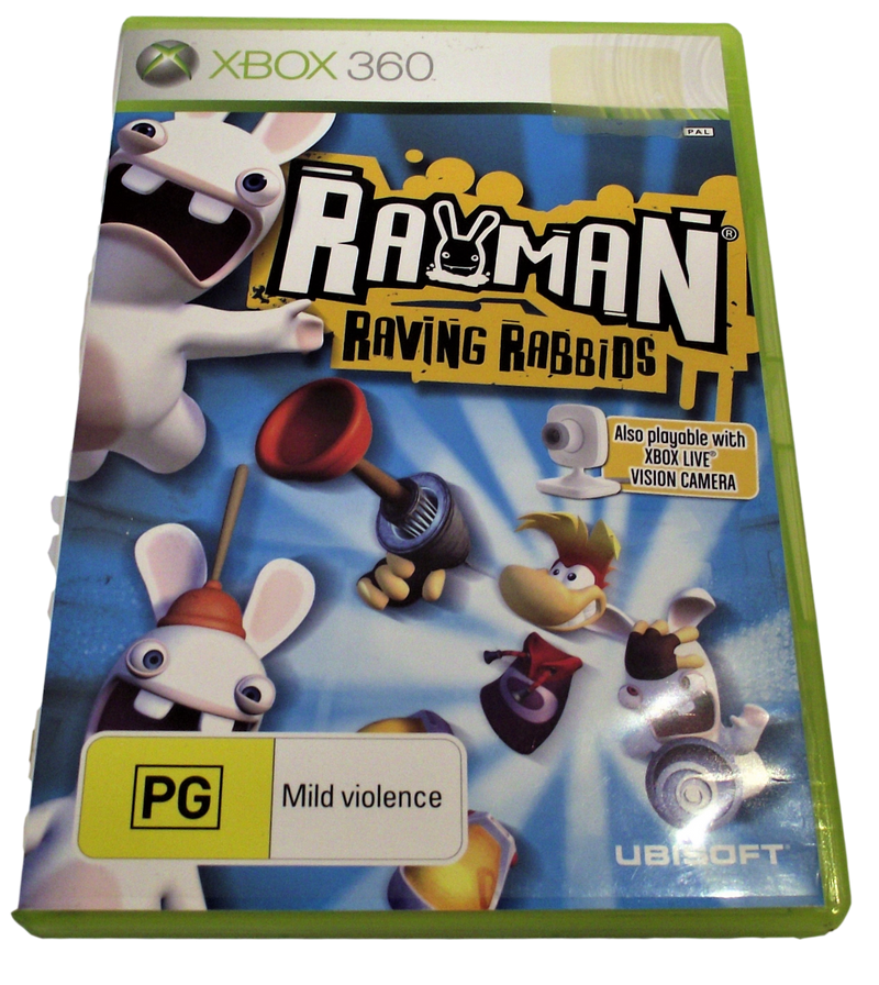 Rayman Raving Rabbids Xbox 360 Disc Rayman Raving Rabbids XBOX 360 PAL (Pre-Owned)