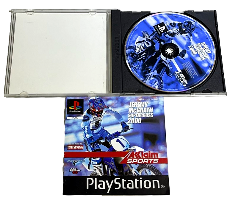 Jeremy McGrath Supercross 2000 PS1 PS2 PS3 PAL *Complete* (Preowned)