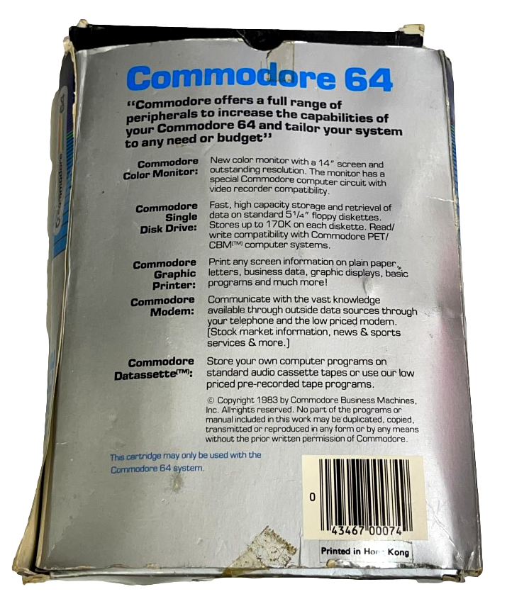 Omega Race Commodore 64 Cartridge Boxed *Complete* (Preowned)