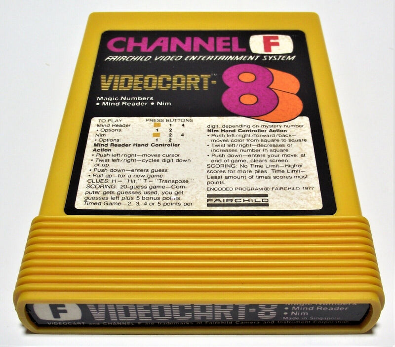 Boxed Channel F Videocart Fairchild Video Entertainment System 8 Magic Numbers