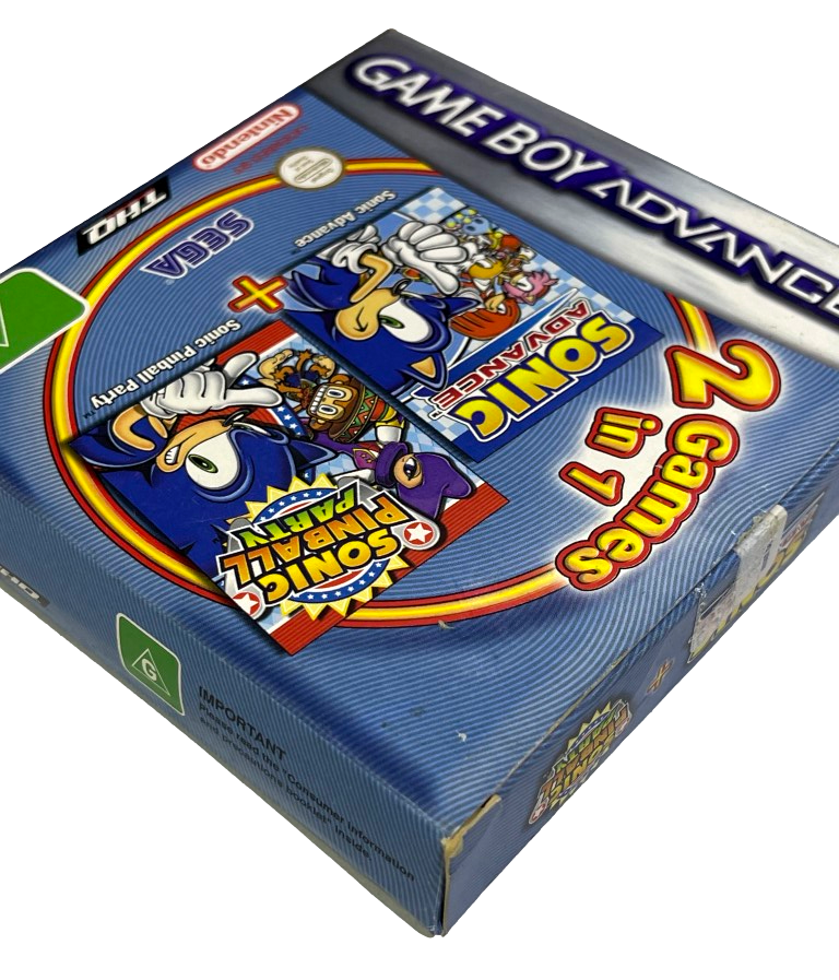 Sonic Advance + Sonic Pinball Party Nintendo Gameboy Advance GBA Complete* Boxed (Preowned)