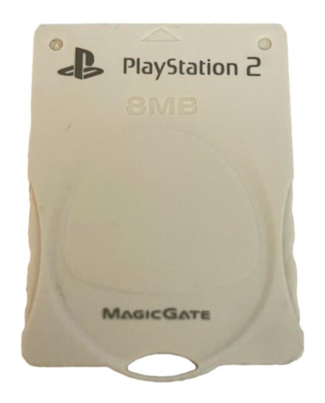 Tabbed White Magic Gate PS2 Memory Card PlayStation 2 8MB  (Preowned)