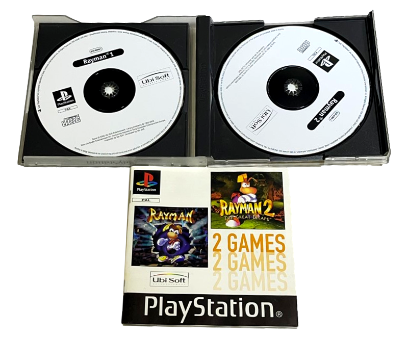 Rayman 1 & 2 PS1 PS2 PS3 PAL *Complete* 2 Games (Preowned)