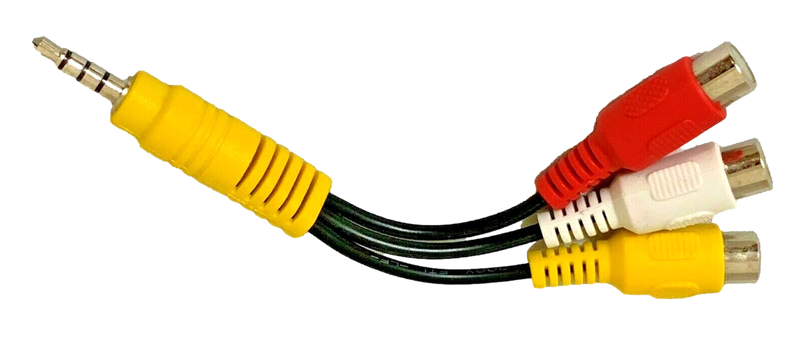 3.5mm AUX Jack to 3 RCA Female AV TV Audio/Video Composite Cable Retro Consoles