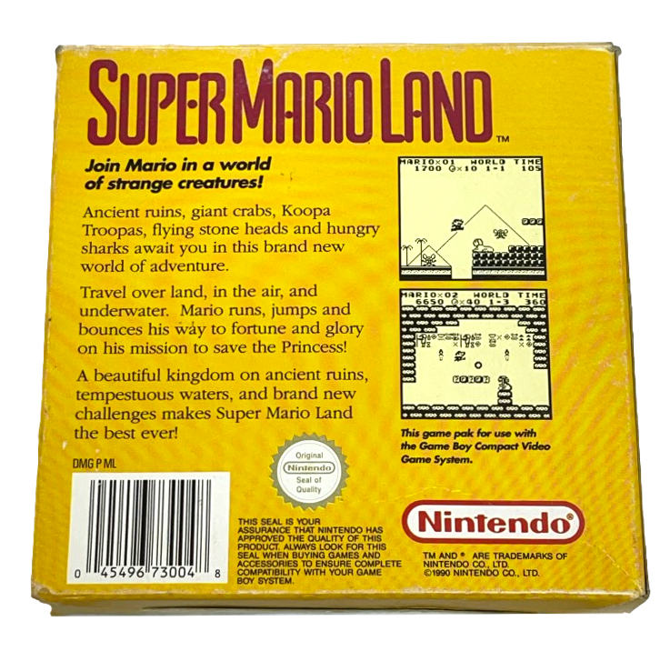 Super Mario Land Nintendo Gameboy *Complete* Boxed (Preowned)