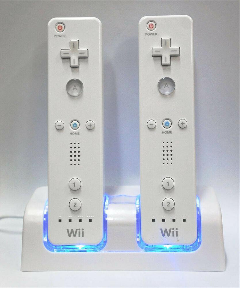 2 in 1 Dual Controller Charging Dock Set for Nintendo Wii - Black Battery - Games We Played