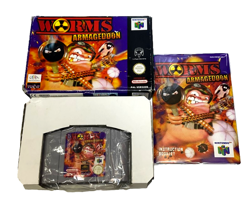 Worms Armageddon Nintendo 64 N64 Boxed PAL Complete Preowned