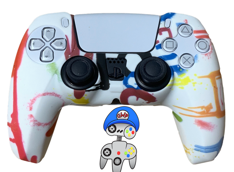 Silicone Cover For PS5 Controller Case Skin - Finger Paint - Games We Played