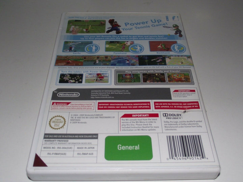 Mario Power Tennis Nintendo Wii PAL - Manual Included (Preowned)