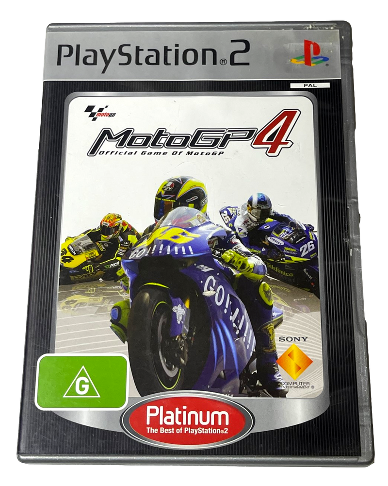 Moto GP 4 PS2 (Platinum) PAL *Complete* (Preowned)