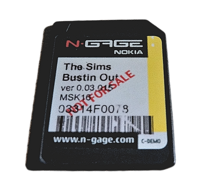 The Sims Bustin' Out Promo Copy Nokia N Gage *Cartridge Only*