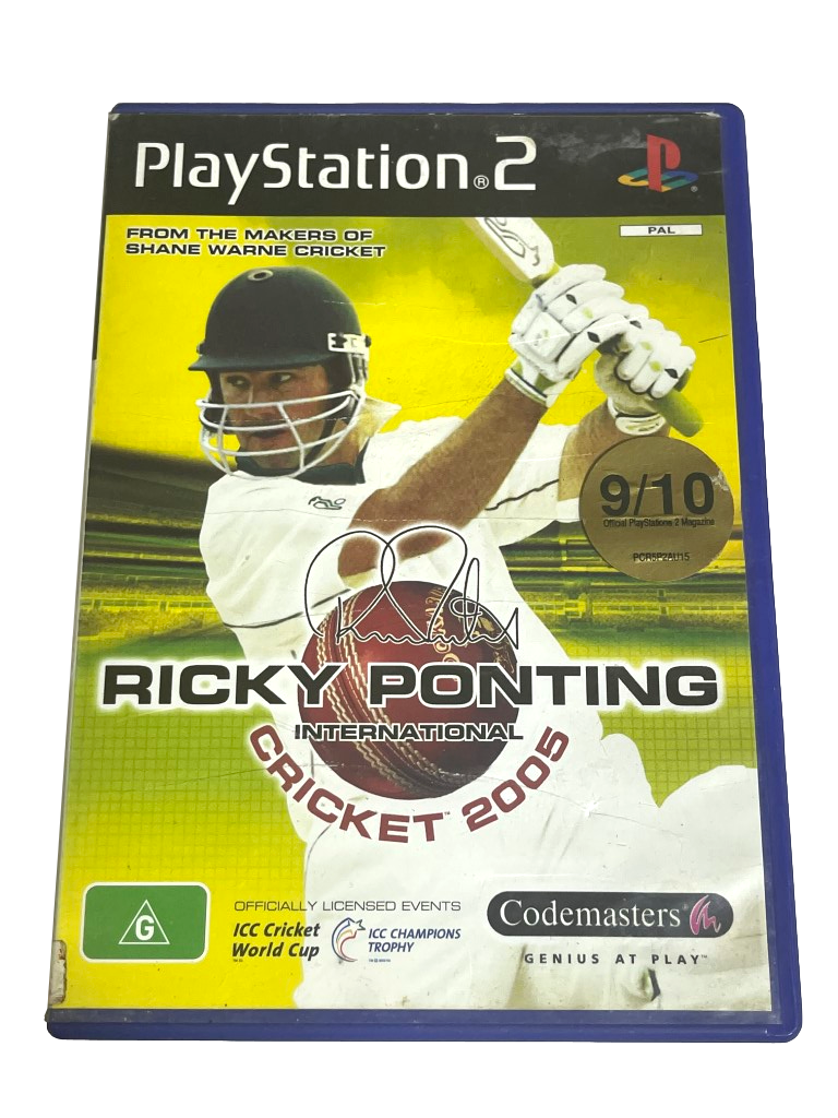 Ricky Ponting International Cricket 2005 PS2 PAL *No Manual* (Preowned)