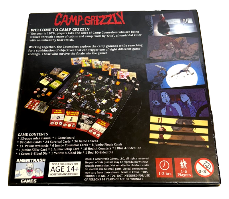 Camp Grizzly Board Game (Ameritrash Games, 2014) 100% Complete (Preowned)