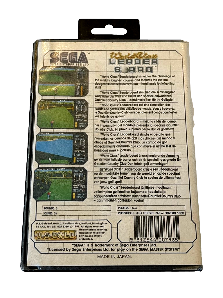 World Class Leader Board Golf Sega Master System *Complete* (Pre-Owned)
