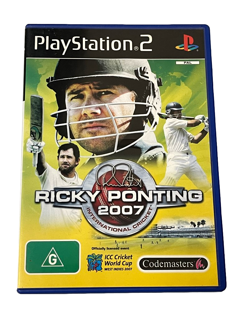 Ricky Ponting 2007 International Cricket PS2 Playstation 2 PAL *No Manual* (Preowned)