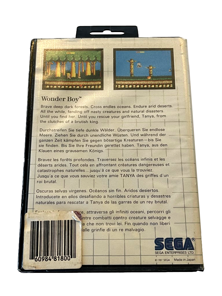 Wonder Boy Sega Master System *No Manual* (Pre-Owned)