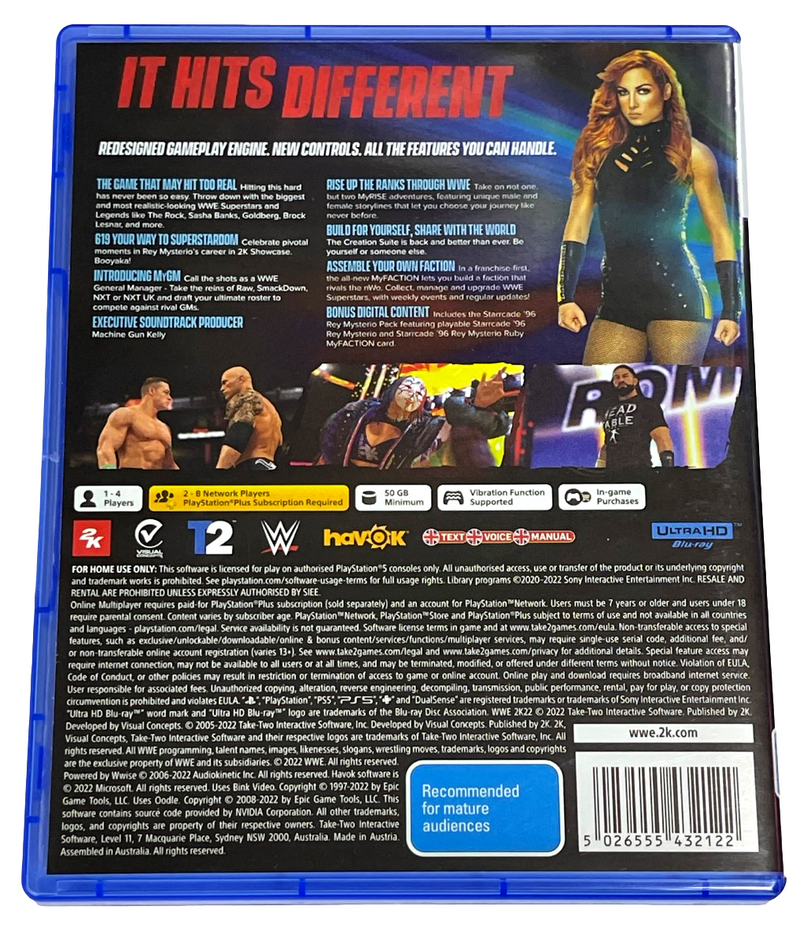 WWE 2K22 Sony PS5 (Preowned)