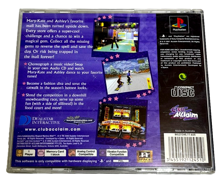 Mary-Kate and Ashley Magical Mystery Mall PS1 PS2 PS3 PAL *Complete* (Preowned)