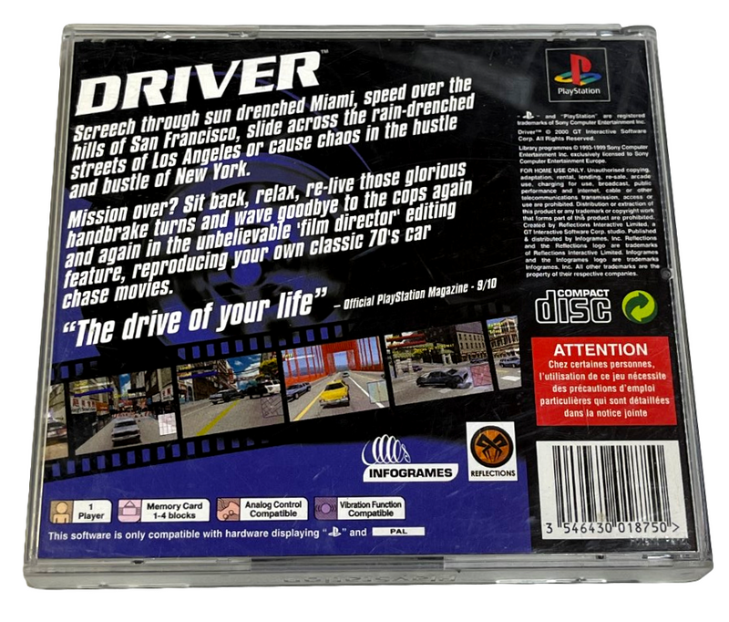Driver PS1 PS2 PS3 PAL *Complete* (Preowned)