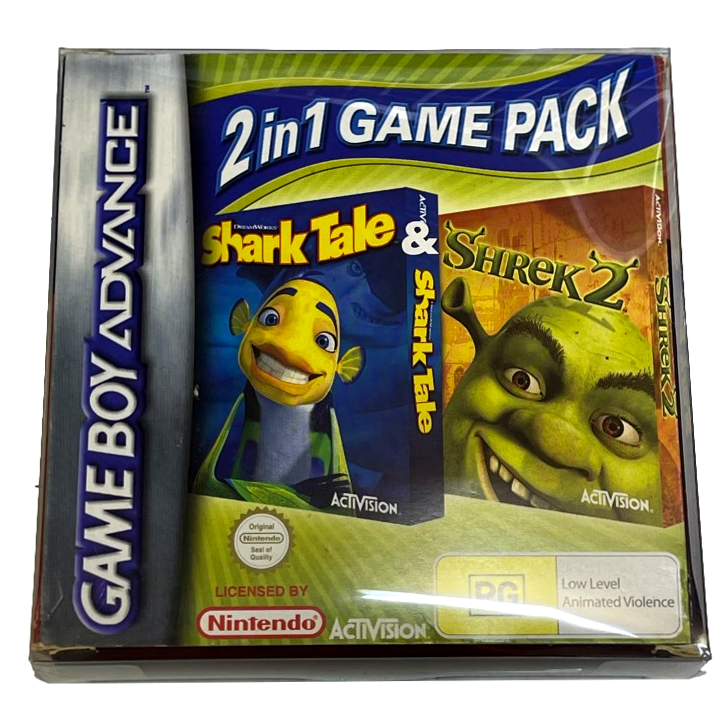 Shark Tale & Shrek 2 Nintendo Gameboy Advance GBA *Complete* Boxed (Preowned)