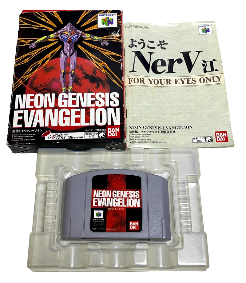 Boxed Neon Genesis Evangelion Nintendo 64 N64 NTSC/J Japanese *Complete* (Preowned)