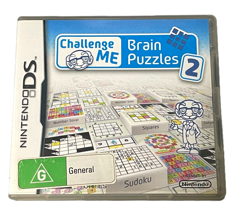 Challenge Me Brain Puzzles 2 Nintendo DS 2DS 3DS Game *Complete* (Pre-Owned)