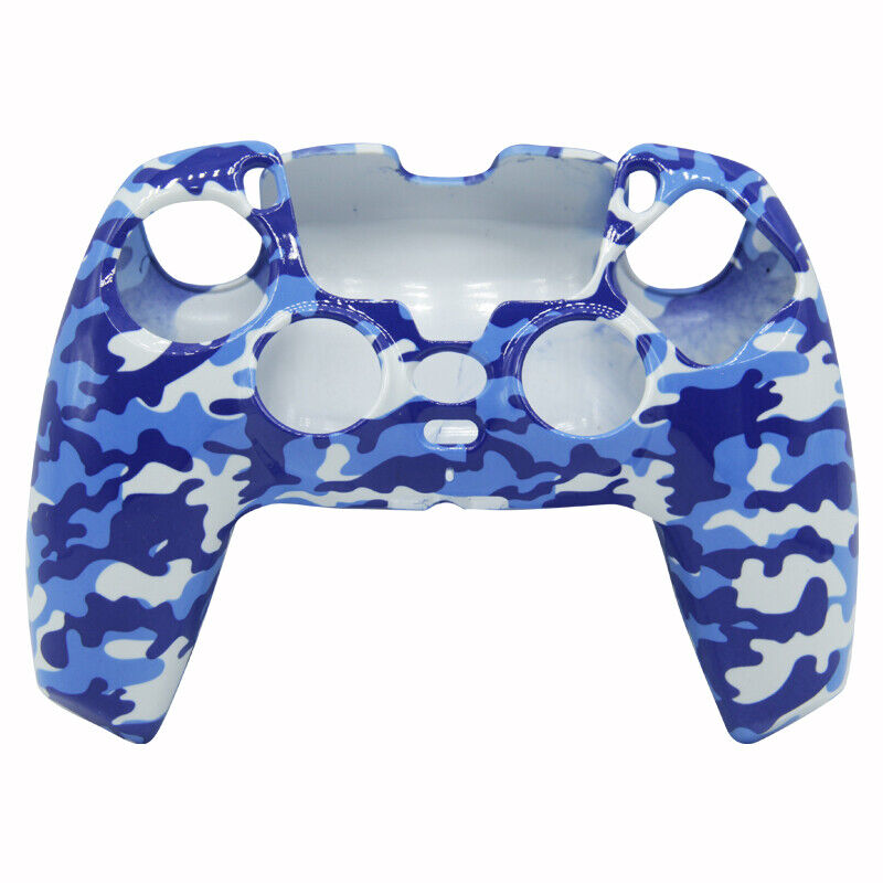 Camo Blue Shell Case for PS5 Controller Cover Protective Anti Scratch*