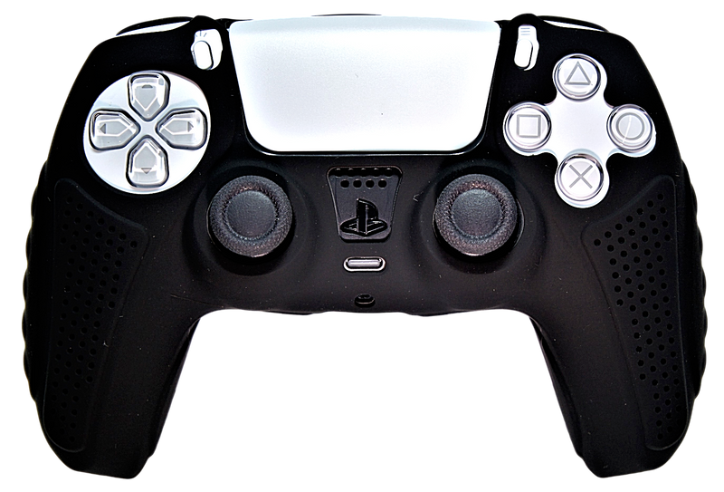 Silicone Cover For PS5 Controller Case Skin - Black Ultra Grip