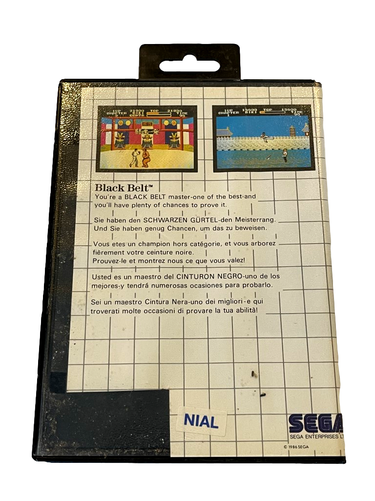 Black Belt Sega Master System *Complete* (Pre-Owned)