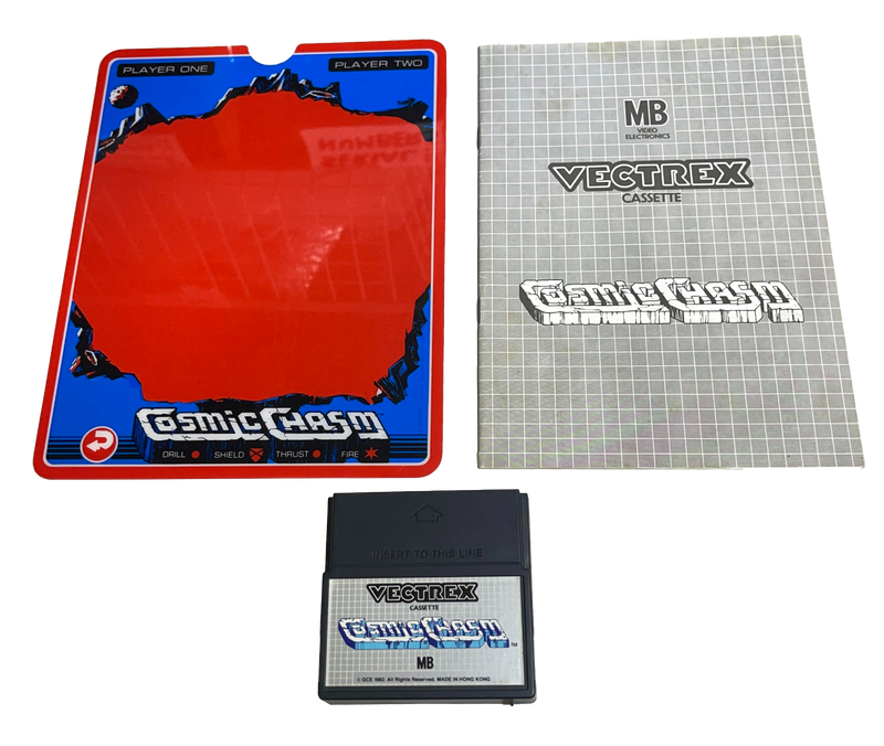 Vectrex Cosmic Chasm Video Game Cartridge Overlay & Manual (Preowned)