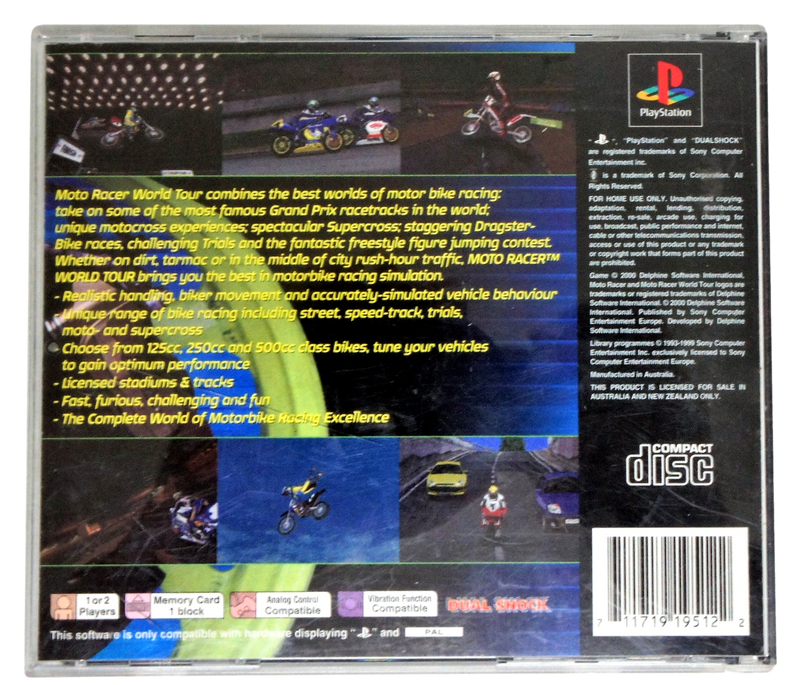 Moto Racer World Tour PS1 PS2 PS3 PAL *Complete* (Pre-Owned)