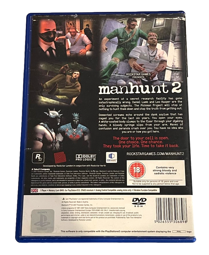 Manhunt 2 PS2 PAL *Complete* (Preowned)