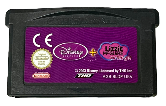 Disney Princess + Lizzie McGuire Nintendo Gameboy Advance Genuine Cartridge (Preowned)