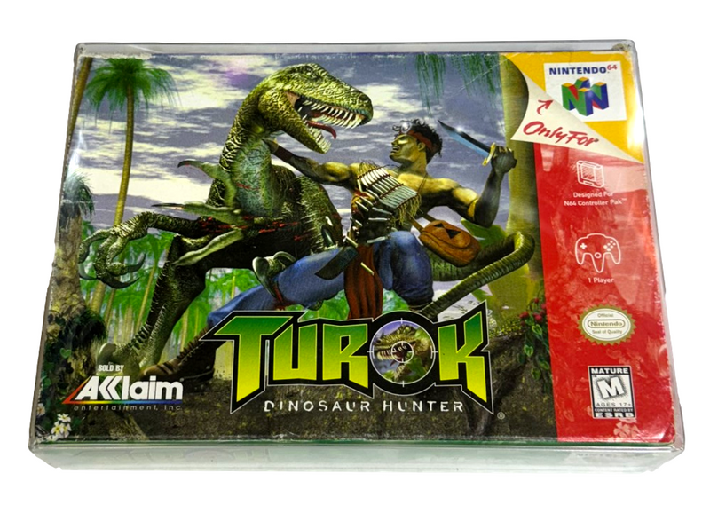 Turok Dinosaur Hunter Nintendo 64 N64 Boxed PAL *Complete* (NTSC Box) (Preowned)