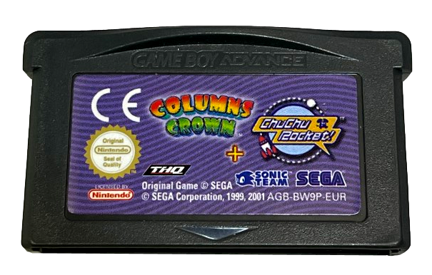 Columns Crown / ChuChu Rocket Nintendo Gameboy Advance GBA *Complete* Boxed