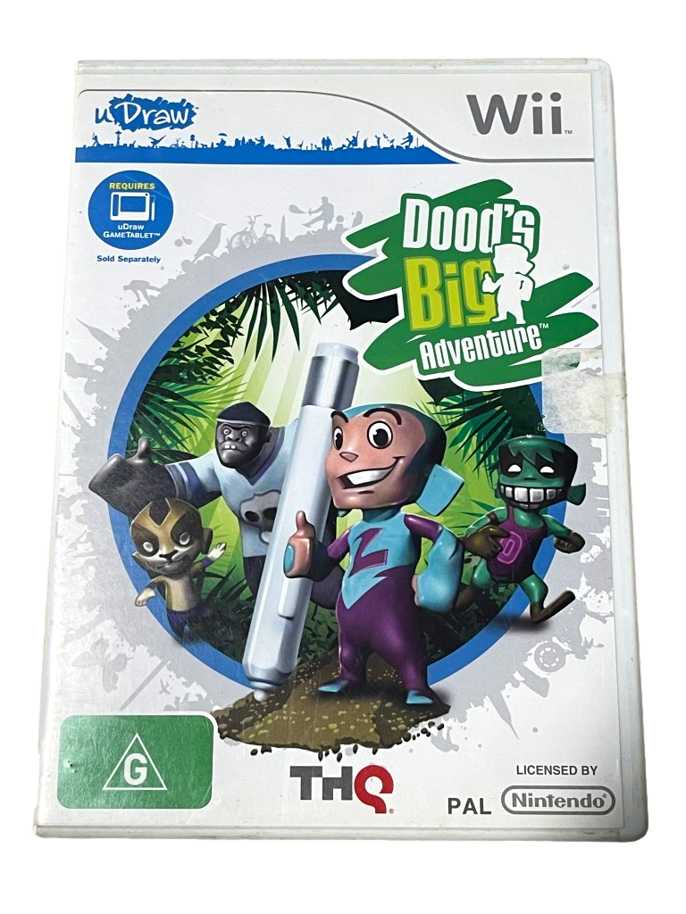 Dood's Big Adventure uDraw Nintendo Wii PAL *No Manual* Wii U (Preowned)