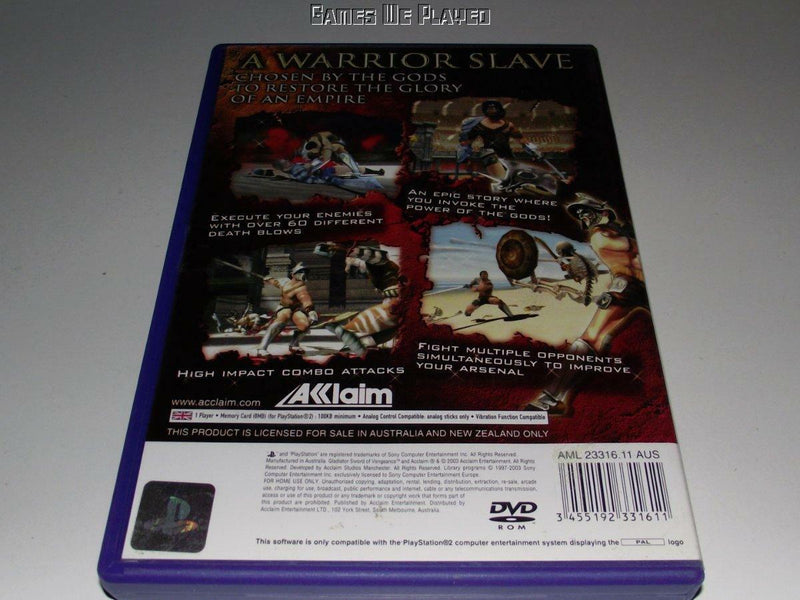 Gladiator Sword of Vengeance PS2 PAL *Complete* (Pre-Owned)